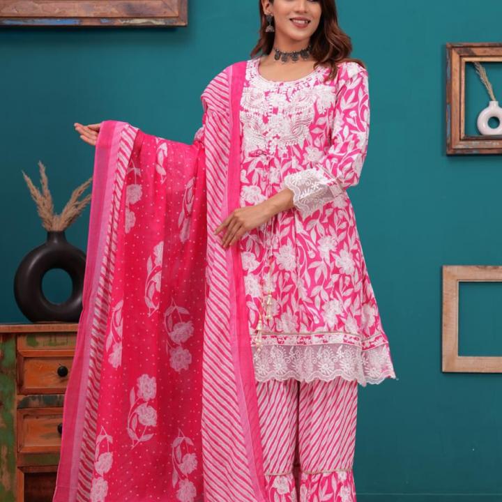 PEPLUM SUIT SET WITH DUPATTA