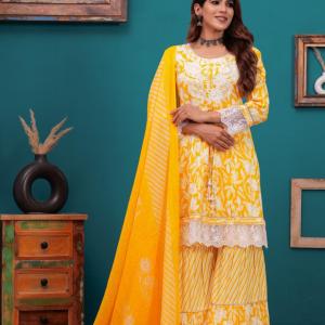 PEPLUM SUIT SET WITH DUPATTA