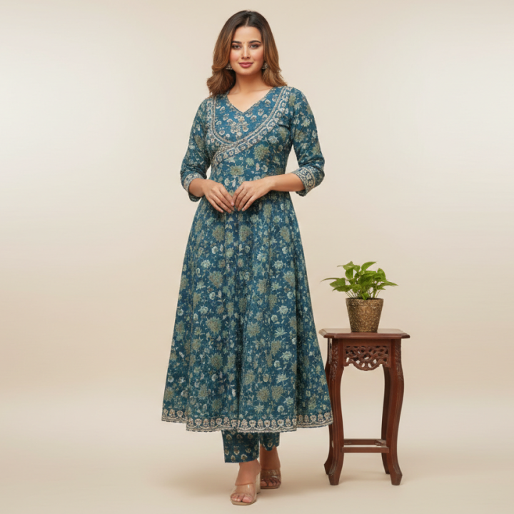 ANARKALI SUIT SET WITH DUPATTA