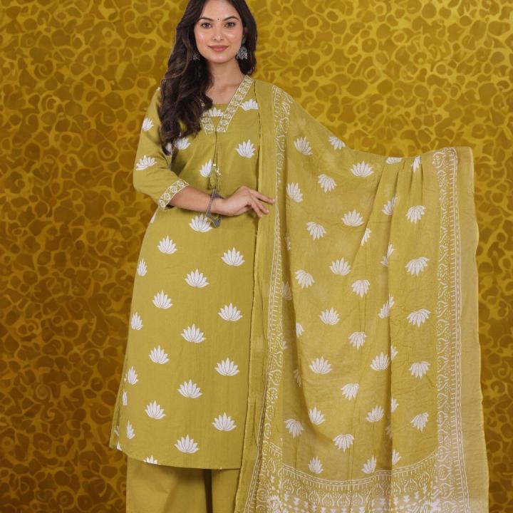 Beautiful Printed Suit With Dupatta