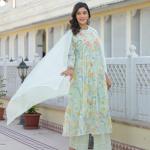 3 Pcs Anarkali Suit | Mul Mul Fabrick Suit with Dupatta & Salwar