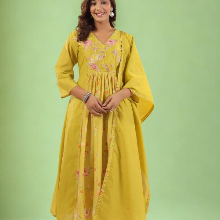 Chanderi Patter Dupatta Suit